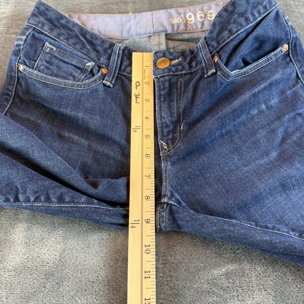 Gap 1969 Women's Jeans Long & Lean Flare Size 27/4 R  Mid Rise Dark Wash - Picture 6 of 9